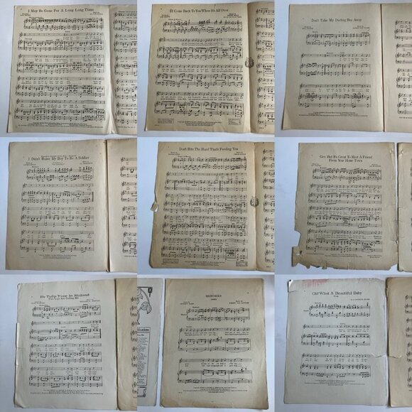 1910s Vintage Sheet Music WWI Patriotic I Didn't Raise My Boy to Be a Soldier - Picture 11 of 16